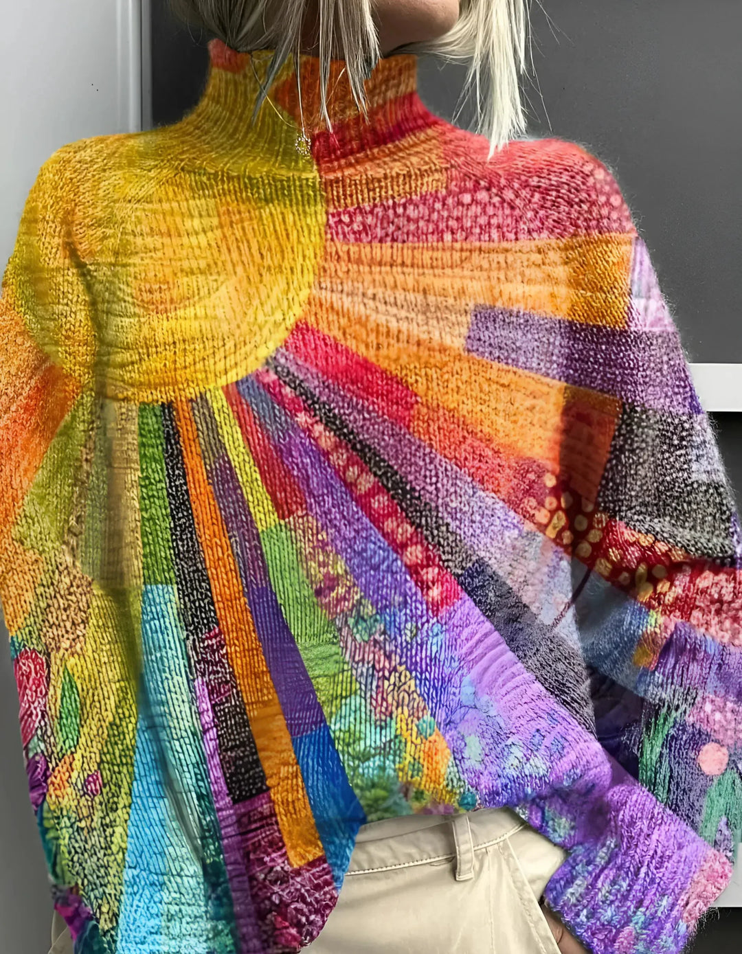 Paula - Colorful Turtleneck