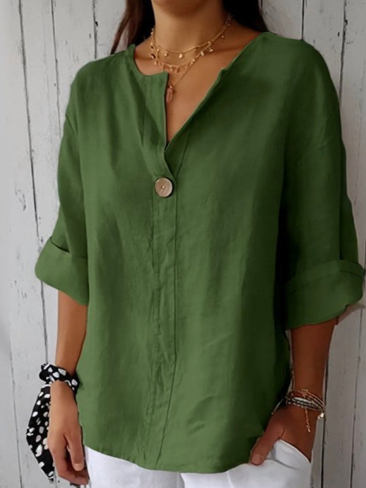 Freja™ – Relaxed Blouse with V-Neck
