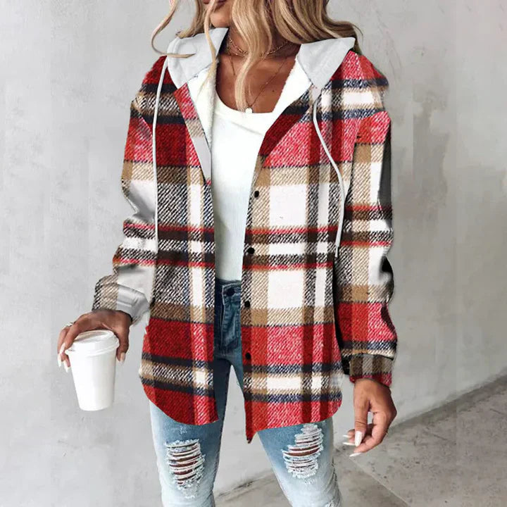 Martina™ | Women's Checkered Button-Up Jacket