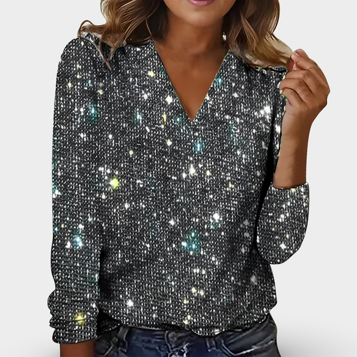 Victoria™ – V-Neck Diamond Blouse