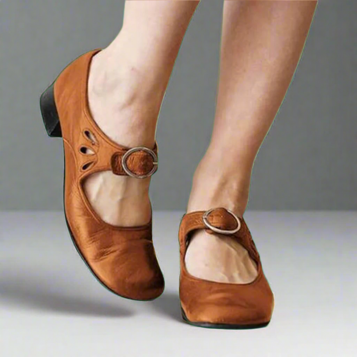 Denisa | Orthopedic Leather Sandals with Comfortable Wedge Sole