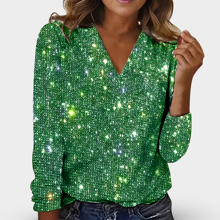 Victoria™ – V-Neck Diamond Blouse