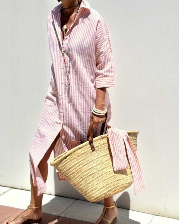 Colen - Classic Striped Shirt Dress