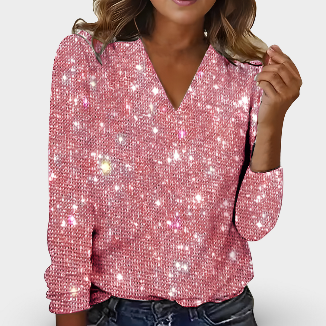 Victoria™ – V-Neck Diamond Blouse