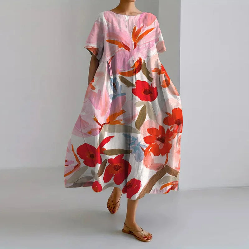 VALENTINA | Floral Summer Dress with Flattering Cut and Freedom of Movement