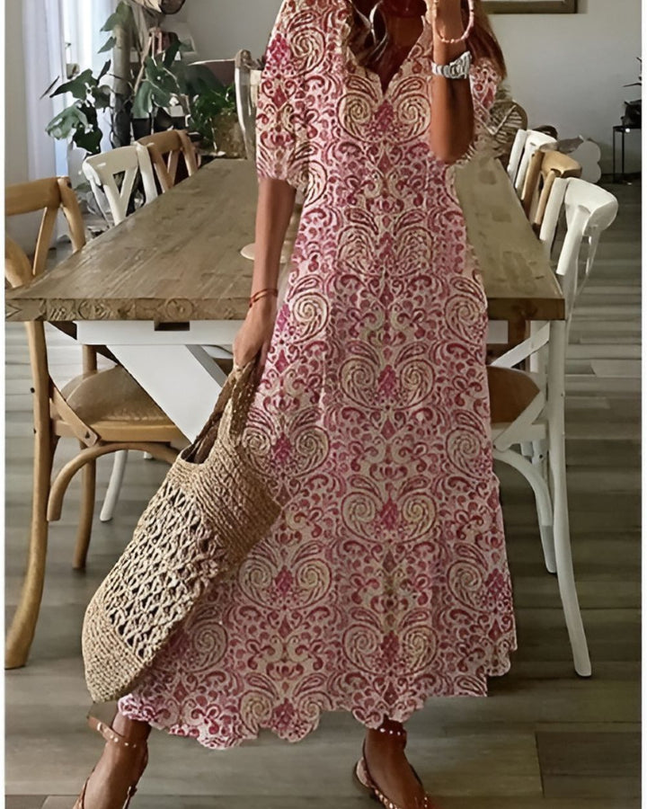 Celina™ | Boho Belly-Covering Dress