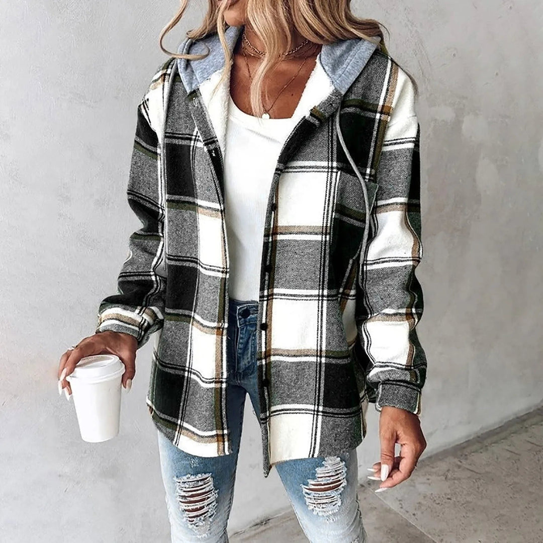 Martina™ | Women's Checkered Button-Up Jacket