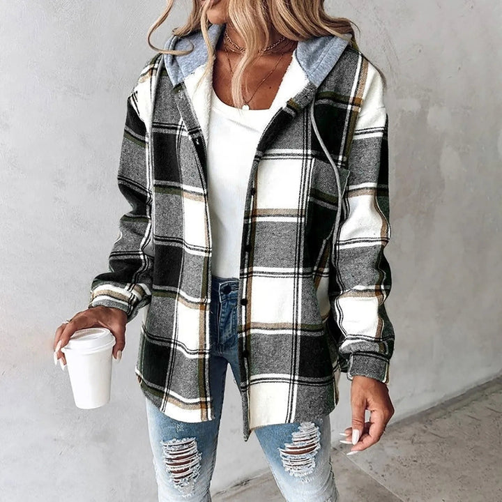 Martina™ | Women's Checkered Button-Up Jacket