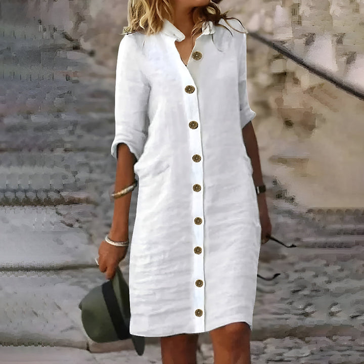 Bea™ | Casual Midi Shirt Dress