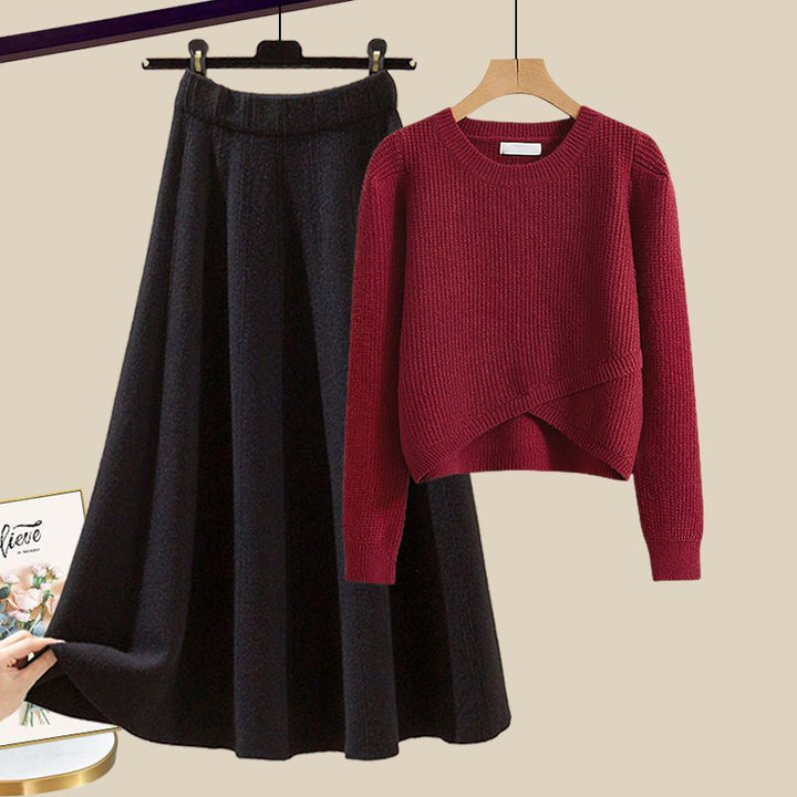 Gráinne – Stylish Knitted Sweater and Skirt Lounge Set