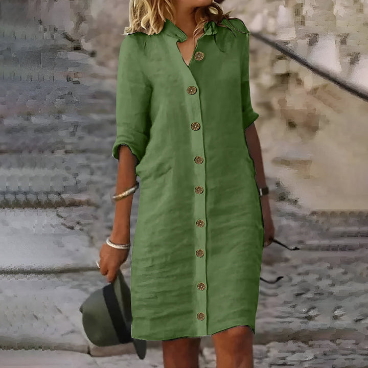 Bea™ | Casual Midi Shirt Dress