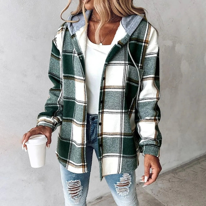 Martina™ | Women's Checkered Button-Up Jacket