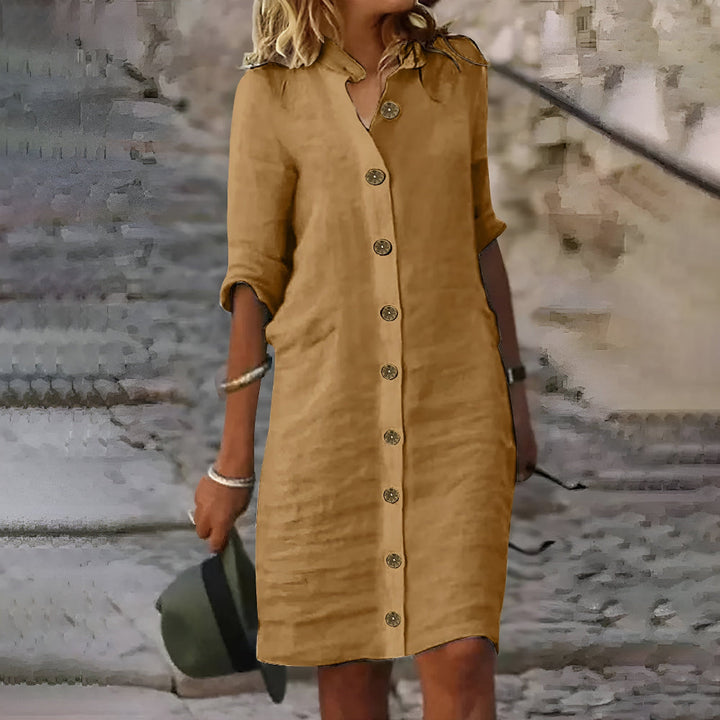 Bea™ | Casual Midi Shirt Dress