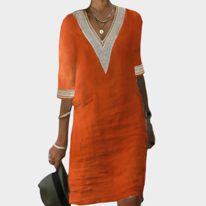 Serena – Casual Dress in Cotton and Linen