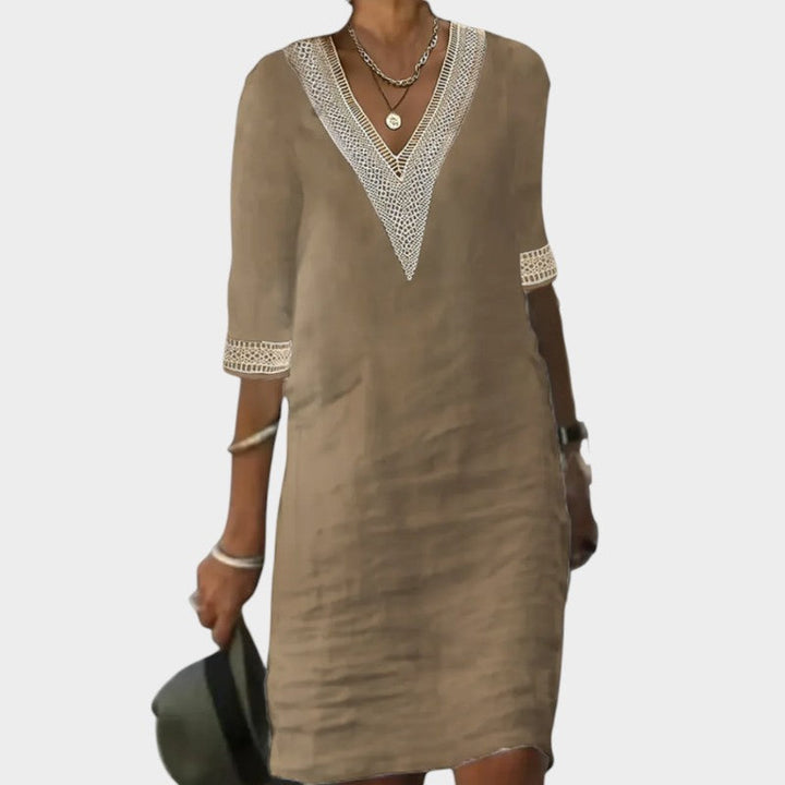 Serena – Casual Dress in Cotton and Linen