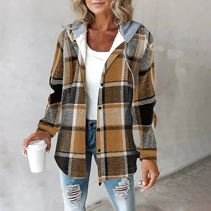Martina™ | Women's Checkered Button-Up Jacket