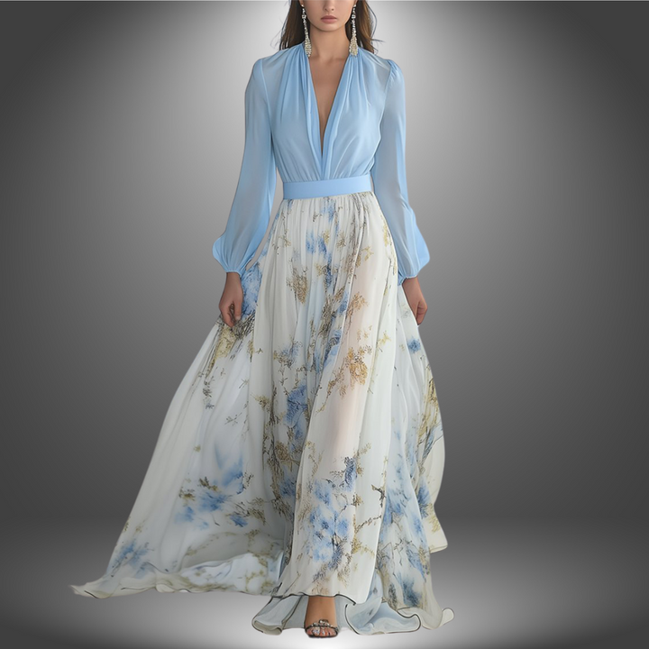 Fiorella | Elegant Floral Print Maxi Dress