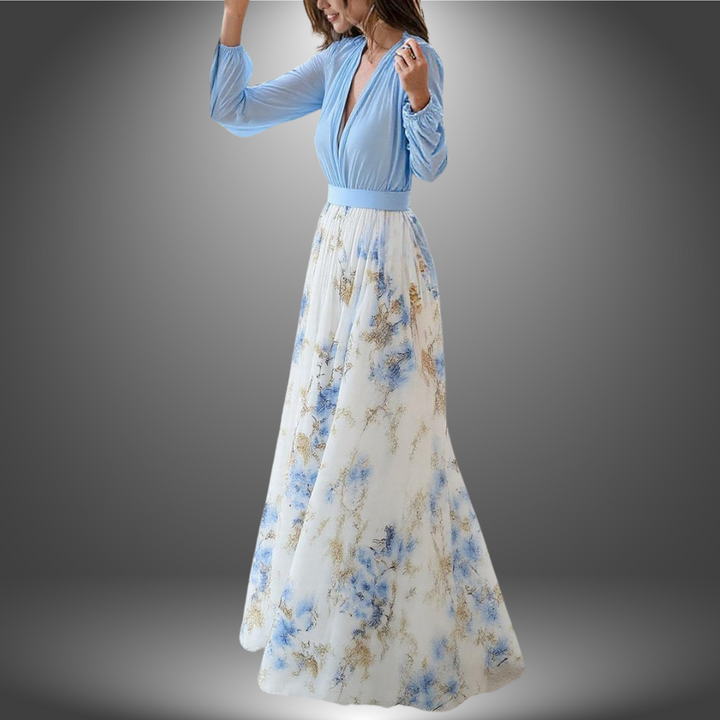 Fiorella | Elegant Floral Print Maxi Dress