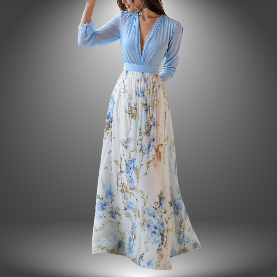 Fiorella | Elegant Floral Print Maxi Dress