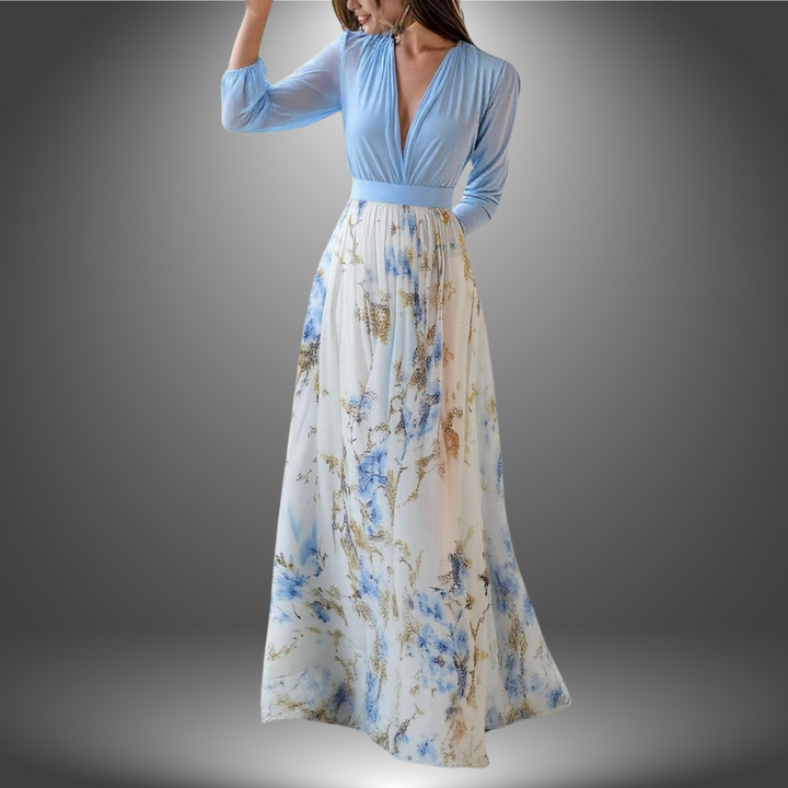 Fiorella | Elegant Floral Print Maxi Dress
