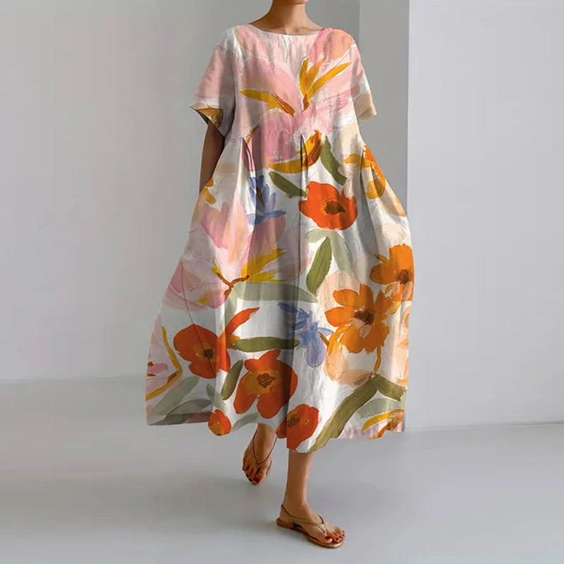 VALENTINA | Floral Summer Dress with Flattering Cut and Freedom of Movement